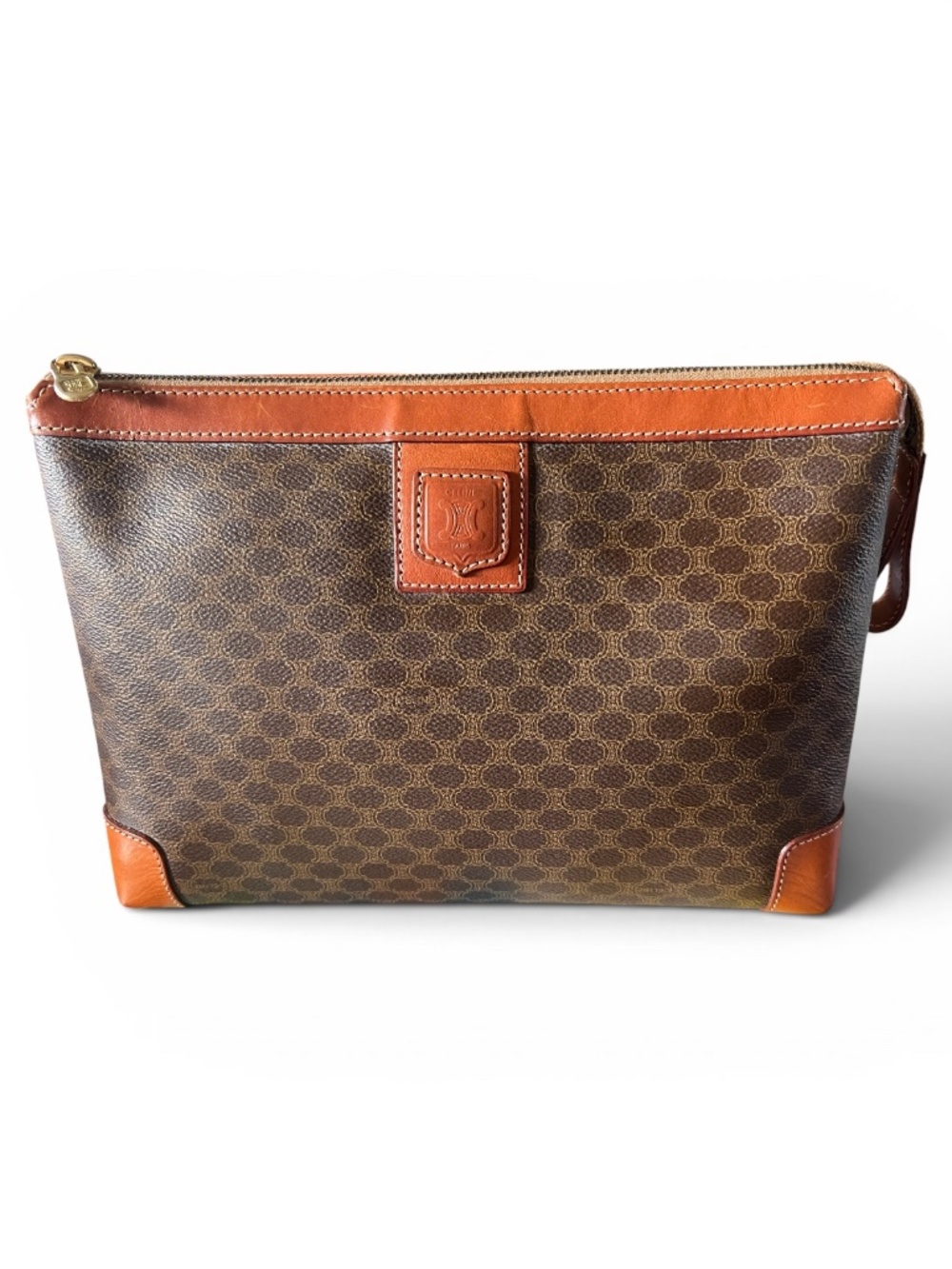 Vintage Celine Macadam Pattern Clutch